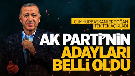 Erdoğan, AK Parti’nin belediye başkan adaylarını açıkladı